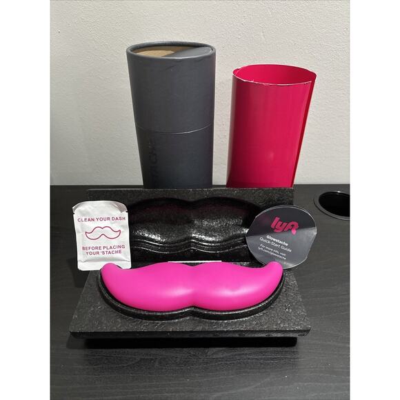 Rare LYFT Pink Mustache NEW #GLOWSTACHE